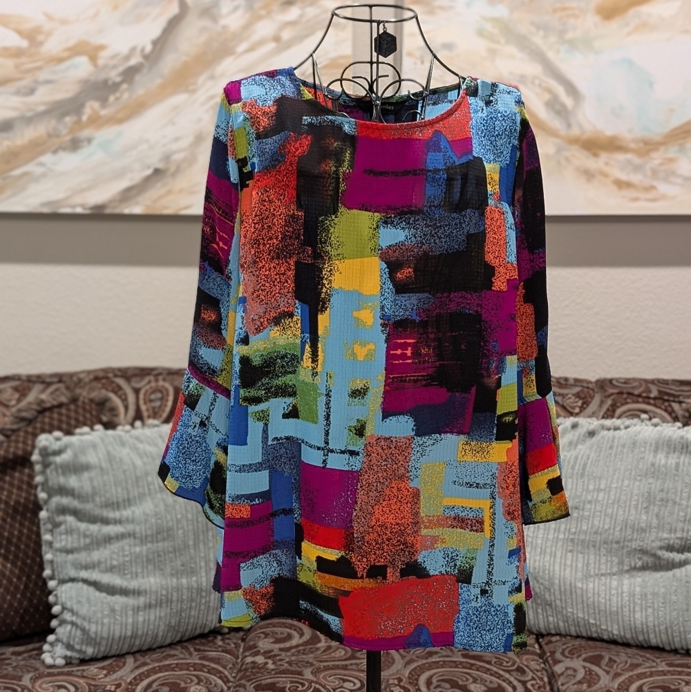 Ali Miles Colorful Abstract Top